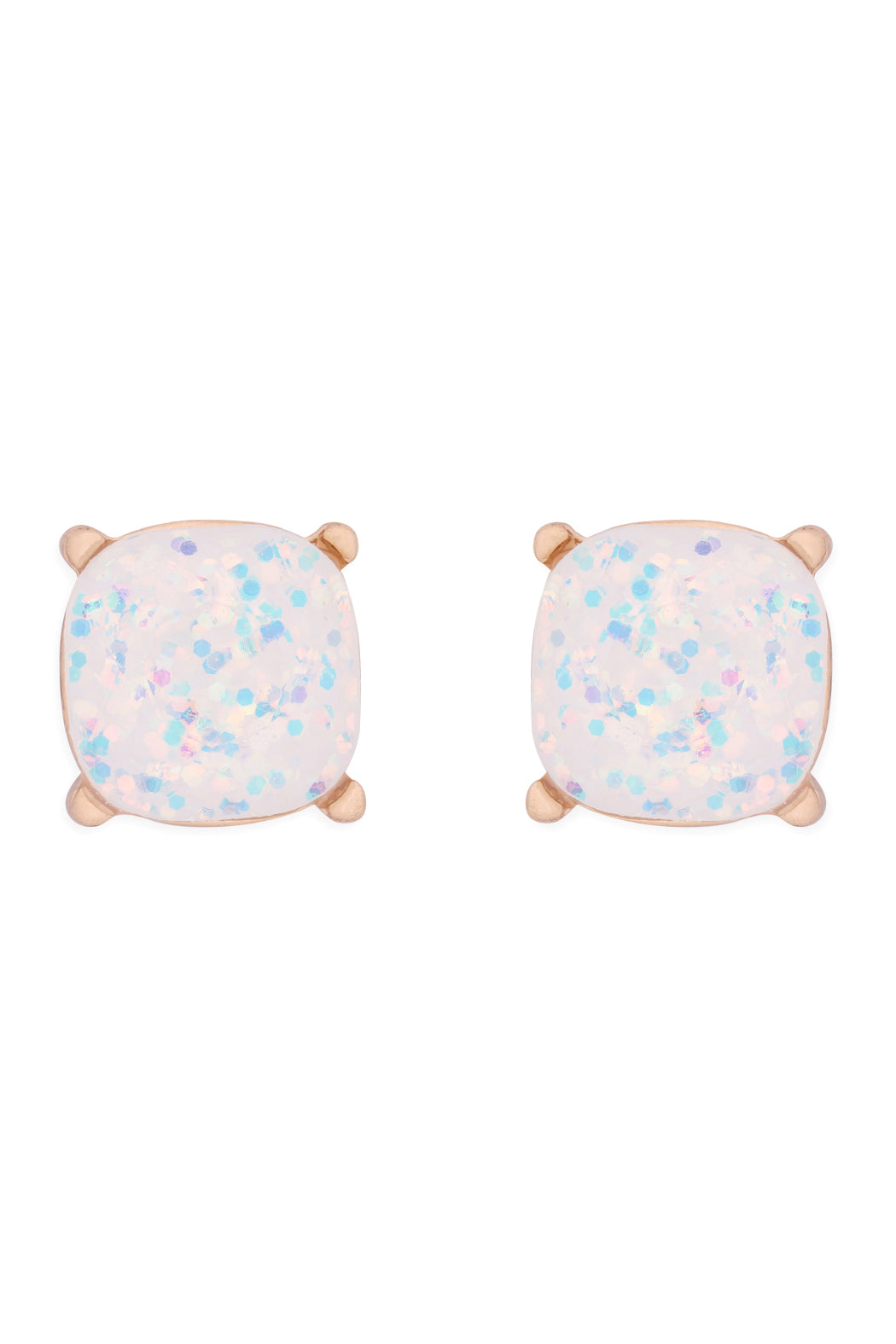 glitter epoxy stud earrings